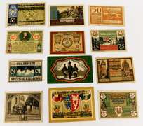 12 Foreign Paper Money Bills, 1920's