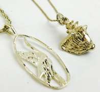 Sterling Silver Conch Shell & Pelican Necklaces