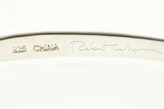 Sterling Silver Hammered Designer Asymmetrical Bangle Bracelet