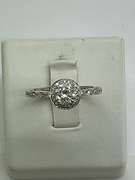 CERTIFIED BRAND NEW LADIES 18K WHITE GOLD AND DIAMOND RING