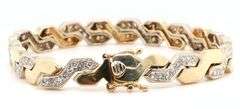 1.25ctw Diamond Zigzag S Link Bracelet in 18KT
