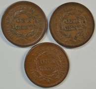 2 1851 & 1856 Braided Hair Large Cents in high grades