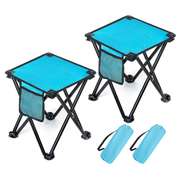 2 Pcs Folding Chairs Fishing Stool with Carry Bag