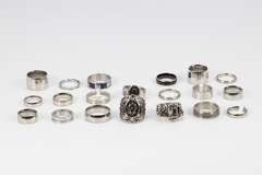 Stainless Steel Curated Ring Set Lot of 20 Rings