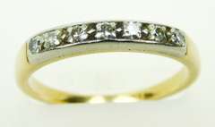 Antique 14K Diamond Band, Size 6.5
