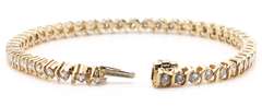 4.00ctw Round Diamond S Link Style Bracelet in 14K