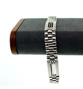 14kt White Gold Rolex Style Band Bracelet