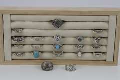 .925 Sterling Silver Ring Assortment Various Sizes & Styles (20 Ring Lot)