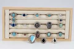 .925 Sterling Silver Curated 20 Ring Lot Various Sizes & Styles