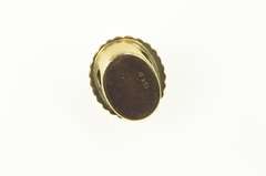 10K Yellow Gold Oval Amethyst Ornate Slide Bracelet Charm/Pendant