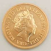 Great Britain Gold Sovereign Coin Queen Elizabeth