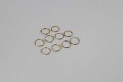 10k Yellow Gold Endless Hoop Earrings Lot of 5 Pairs 12.5mm