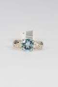 Sterling Silver Natural Blue Topaz Gemstone Ring Size 9