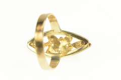8K Yellow Gold Geometric Red Blue Green Enamel Retro Ring