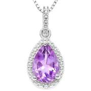 1.16ct AMETHYST STERLING PENDANT