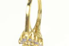 10K Yellow Gold Marquise Tanzanite Cluster Statement Ring