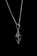 Sterling Silver Blue Topaz Pendant