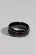 Men's Ceramic Simulated Burgundy Inlay Wedding Band Ring Size 9