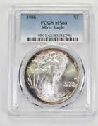 MS68 1986 American Silver Eagle - Graded PCGS