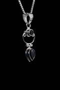 Sterling Silver Black Onyx Gemstone Pendant
