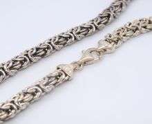 Vintage Italian 925 Sterling Silver Byzantine Necklace