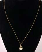 Fantastic Opal and Diamond Pendant Necklace in 14K Yellow Gold