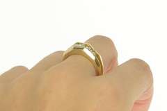 14K Yellow Gold 1.00 Ctw Diamond Squared Channel Men's Ring