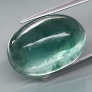 Huge! 34.35ct blended color blue green Fluorite cabochon