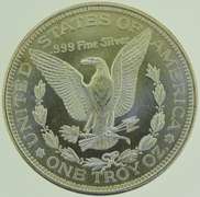 Morgan Dollar Design 1 oz .999 Fine Silver Round Silver Bar