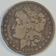 Scarce 1878-CC Morgan Silver Dollar. Key date