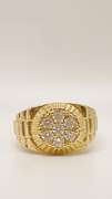 Men's 14kt Solid Yellow Gold & CZ Ring