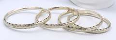 Group Lot of 4 Vintage 925 Sterling Silver Bangles
