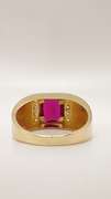 Men's 14kt Solid Yellow Gold & Gemstone Ring