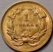 1862 Gold Dollar, BU.