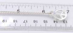 925 Sterling Silver Peace Pendant on Chain and Anklet