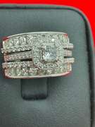 CERTIFIED 14K WHITE GOLD AND DIAMOND WEDDING SET