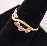 Romantic Heart Ring in Two Tone Gold