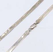 Vintage 925 Sterling Silver Herringbone Necklace