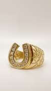 Men's 14kt Solid Yellow Gold & CZ Ring