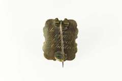 Gold Filled Victorian Ornate Black Enamel Mourning Pin/Brooch