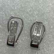 BRAND NEW LADIES 18K WHITE GOLD AND DIAMOND EARRINGS