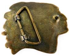 Indian Chief Brass Belt Buckle