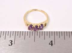 Petite Amethyst Ring in 14K Yellow Gold