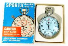 Vintage Swiss Camero Stop Watch w/Box, Works