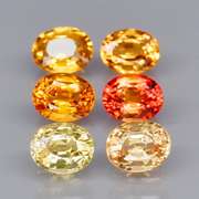 Brilliant 2.75ct fancy orange Songean Sapphire set