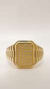 Men's 14kt Solid Yellow Gold & CZ Ring