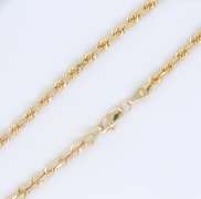 Popular Yellow Gold Rope Chain Necklace