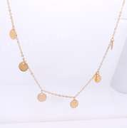 Pleasing Yellow Gold Multi Circle Necklace