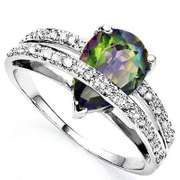 2.29CT MYSTIC GEMSTONE STERLING RING