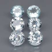 Large 4.38ct platinum blue round cut Aquamarine set